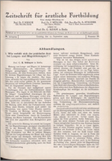 Zeitschrift für Ärztliche Fortbildung, Jg. 26 (1929) nr 18