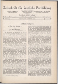 Zeitschrift für Ärztliche Fortbildung, Jg. 26 (1929) nr 20