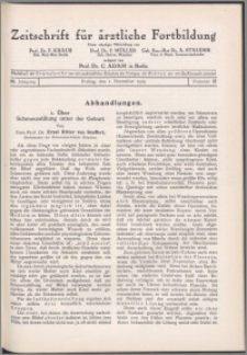Zeitschrift für Ärztliche Fortbildung, Jg. 26 (1929) nr 21