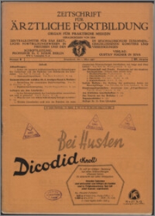 Zeitschrift für Ärztliche Fortbildung, Jg. 27 (1930) nr 5