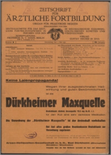 Zeitschrift für Ärztliche Fortbildung, Jg. 27 (1930) nr 9