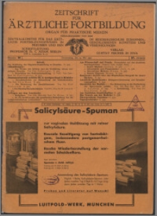 Zeitschrift für Ärztliche Fortbildung, Jg. 27 (1930) nr 10