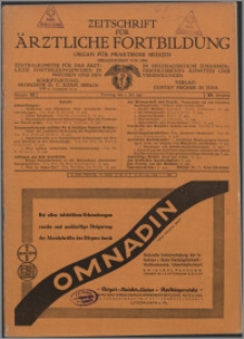 Zeitschrift für Ärztliche Fortbildung, Jg. 27 (1930) nr 13
