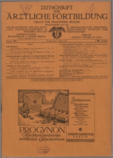 Zeitschrift für Ärztliche Fortbildung, Jg. 27 (1930) nr 15