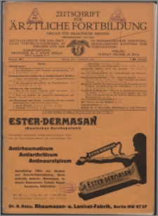 Zeitschrift für Ärztliche Fortbildung, Jg. 27 (1930) nr 17