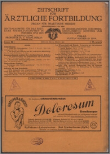Zeitschrift für Ärztliche Fortbildung, Jg. 27 (1930) nr 20