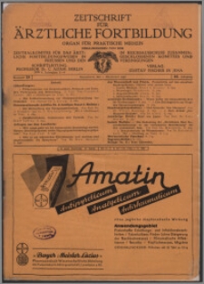 Zeitschrift für Ärztliche Fortbildung, Jg. 27 (1930) nr 21