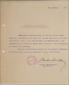 [Zaświadczenie dla Władysława Piskorskiego... z dnia 15 grudnia 1932 r.].
