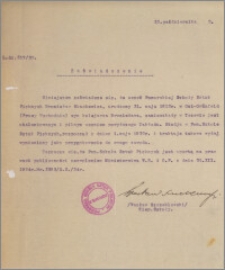 [Zaświadczenie dla Bronisława Stachewicza... z dnia 10 października 1932 r.].