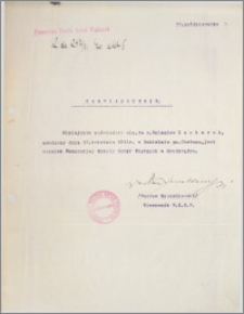 [Zaświadczenie dla Bolesława Zacharka... z dnia 17 października 1931 r.].