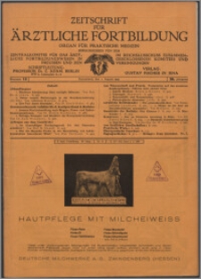 Zeitschrift für Ärztliche Fortbildung, Jg. 28 (1931) nr 15