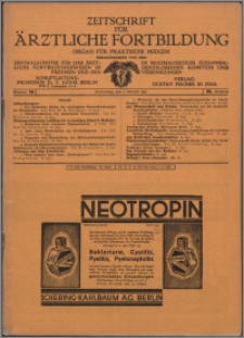 Zeitschrift für Ärztliche Fortbildung, Jg. 28 (1931) nr 19