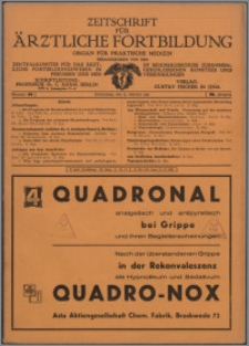 Zeitschrift für Ärztliche Fortbildung, Jg. 28 (1931) nr 20
