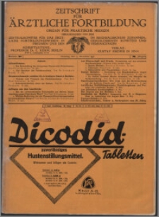 Zeitschrift für Ärztliche Fortbildung, Jg. 28 (1931) nr 24