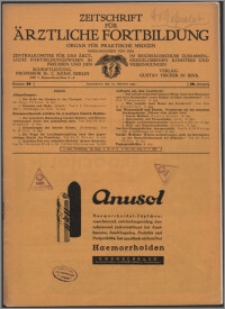 Zeitschrift für Ärztliche Fortbildung, Jg. 29 (1932) nr 20