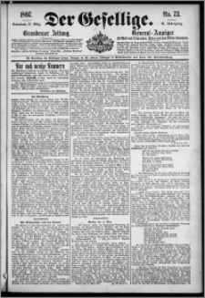 Der Gesellige : Graudenzer Zeitung 1897.03.27, Jg. 71, No. 73