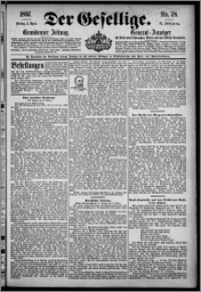 Der Gesellige : Graudenzer Zeitung 1897.04.02, Jg. 71, No. 78