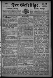 Der Gesellige : Graudenzer Zeitung 1897.04.08, Jg. 71, No. 83