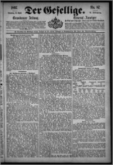 Der Gesellige : Graudenzer Zeitung 1897.04.13, Jg. 71, No. 87