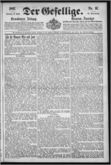 Der Gesellige : Graudenzer Zeitung 1897.04.27, Jg. 71, No. 97
