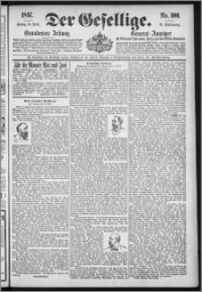 Der Gesellige : Graudenzer Zeitung 1897.04.30, Jg. 71, No. 100