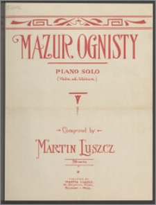 Mazur ognisty : piano solo (violin ad libitum)