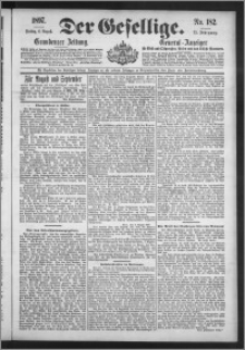 Der Gesellige : Graudenzer Zeitung 1897.08.06, Jg. 72, No. 182