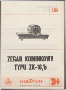 Zegar kominkowy typu ZK-16/b