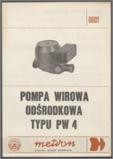 Pompa wirowa odśrodkowa typu PW 4