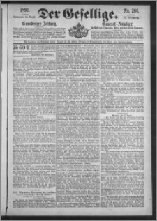 Der Gesellige : Graudenzer Zeitung 1897.08.28, Jg. 72, No. 201