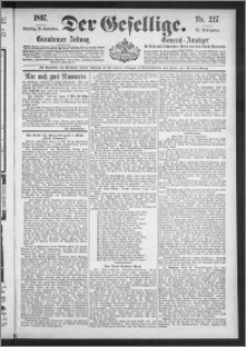 Der Gesellige : Graudenzer Zeitung 1897.09.28, Jg. 72, No. 227