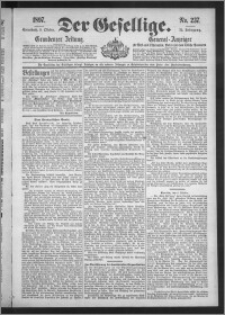 Der Gesellige : Graudenzer Zeitung 1897.10.09, Jg. 72, No. 237