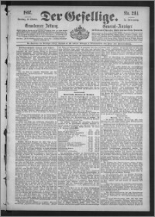 Der Gesellige : Graudenzer Zeitung 1897.10.17, Jg. 72, No. 244