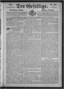Der Gesellige : Graudenzer Zeitung 1897.11.20, Jg. 72, No. 272