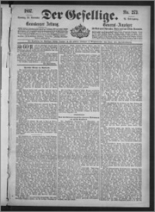 Der Gesellige : Graudenzer Zeitung 1897.11.21, Jg. 72, No. 273