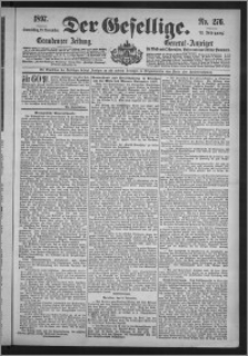 Der Gesellige : Graudenzer Zeitung 1897.11.25, Jg. 72, No. 276