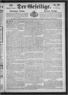 Der Gesellige : Graudenzer Zeitung 1897.12.01, Jg. 72, No. 281