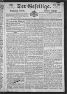 Der Gesellige : Graudenzer Zeitung 1897.12.28, Jg. 72, No. 303