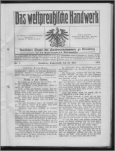 Das Westpreussische Handwerk : Amtliches Organ der Handwerkskammer zu Graudenz für den Regierungsbezirk Marienwerder 1915, R. 1, Nr 7