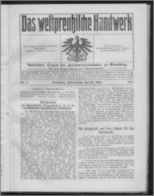 Das Westpreussische Handwerk : Amtliches Organ der Handwerkskammer zu Graudenz für den Regierungsbezirk Marienwerder 1915, R. 1, Nr 8