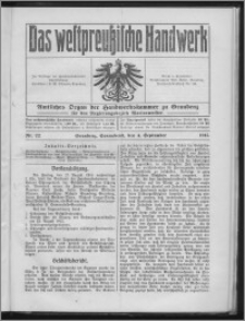 Das Westpreussische Handwerk : Amtliches Organ der Handwerkskammer zu Graudenz für den Regierungsbezirk Marienwerder 1915, R. 1, Nr 22