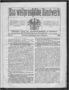 Das Westpreussische Handwerk : Amtliches Organ der Handwerkskammer zu Graudenz für den Regierungsbezirk Marienwerder 1915, R. 1, Nr 31