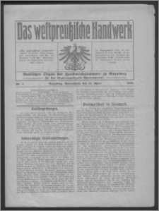 Das Westpreussische Handwerk : Amtliches Organ der Handwerkskammer zu Graudenz für den Regierungsbezirk Marienwerder 1916, R. 2, Nr 3