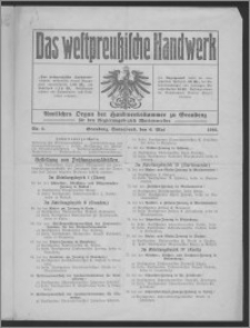 Das Westpreussische Handwerk : Amtliches Organ der Handwerkskammer zu Graudenz für den Regierungsbezirk Marienwerder 1916, R. 2, Nr 6