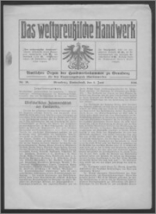 Das Westpreussische Handwerk : Amtliches Organ der Handwerkskammer zu Graudenz für den Regierungsbezirk Marienwerder 1916, R. 2, Nr 10
