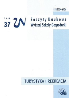 Zeszyty Naukowe Wyższej Szkoły Gospodarki w Bydgoszczy. T. 37 (2020/2021), Turystyka i Rekreacja, Nr 16