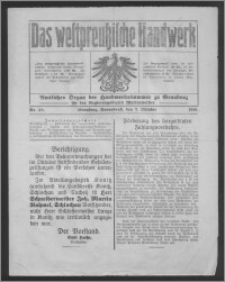 Das Westpreussische Handwerk : Amtliches Organ der Handwerkskammer zu Graudenz für den Regierungsbezirk Marienwerder 1916, R. 2, Nr 28