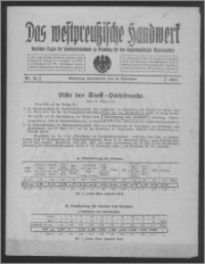 Das Westpreussische Handwerk : Amtliches Organ der Handwerkskammer zu Graudenz für den Regierungsbezirk Marienwerder 1917, R. 3, Nr 32