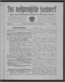 Das Westpreussische Handwerk : Amtliches Organ der Handwerkskammer zu Graudenz für den Regierungsbezirk Marienwerder 1917, R. 3, Nr 37