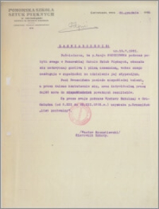 [Zaświadczenie dla Łucji Brzezińskiej ... z dnia 31 grudnia 1928 r.].